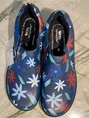Spring Step Professional Manila Floral Slip On Clogs Work Shoes Sz 9 / 40 NWT